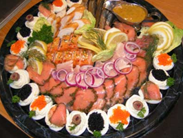 Fischplatte mit Lachs